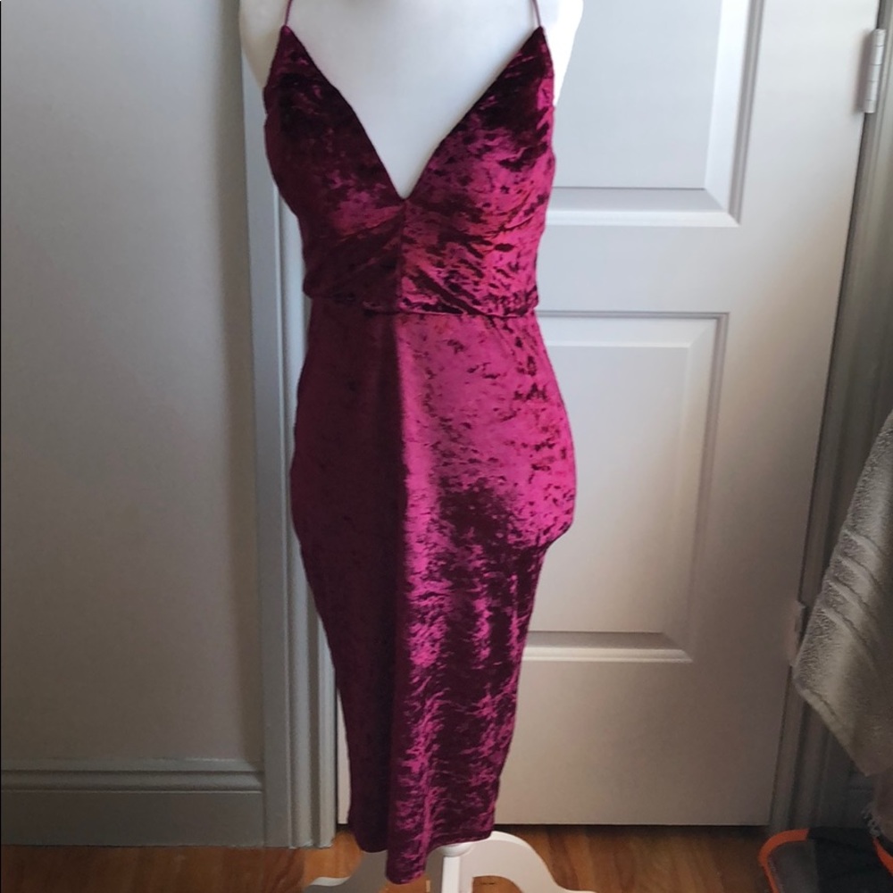 Burgundy dress